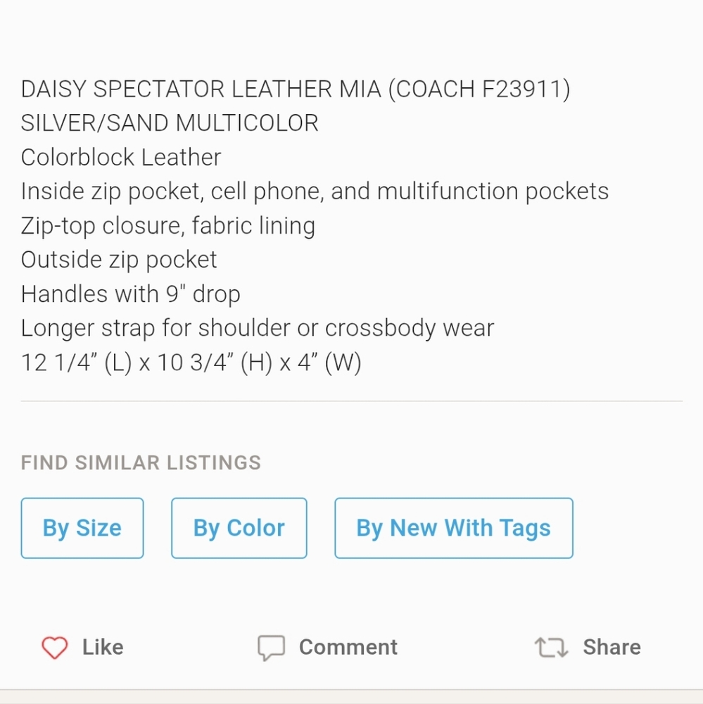 Coach Daisy Mia Spectator Satchel EUC - Picture 8 of 8
